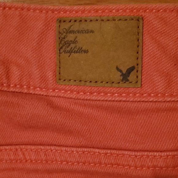American Eagle orange Jean shorts - Picture 5 of 6
